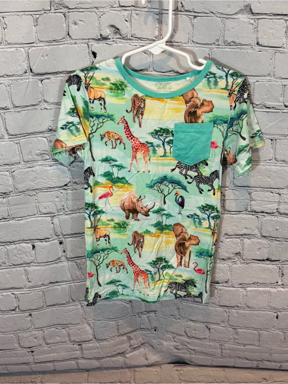 Showstoppers Safari Pattern Bamboo Pocket T-Shirt